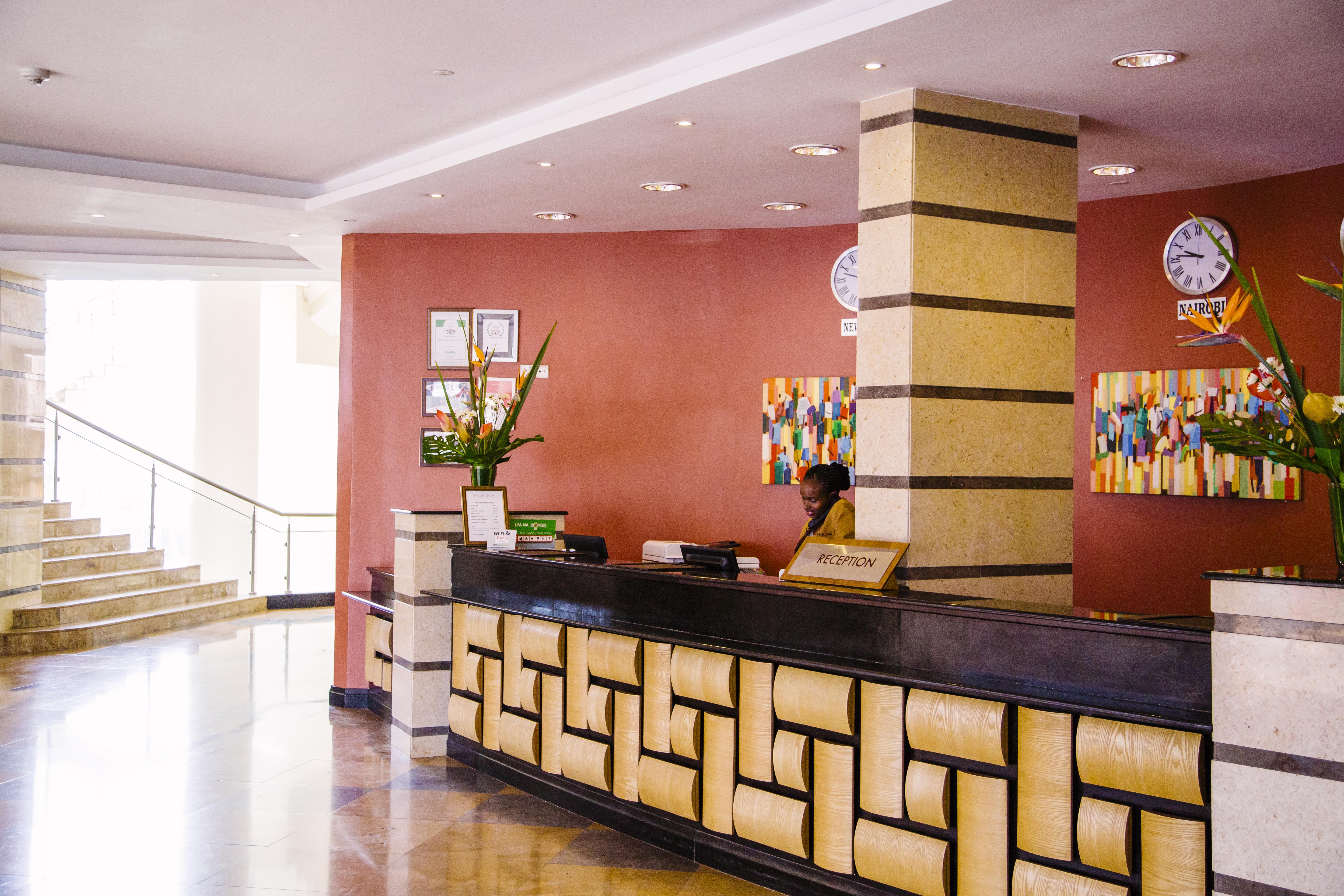 Hotel The Boma Nairobi Exterior foto The reception area of a hotel